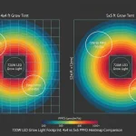 720W LED Grow Light: Coverage Map for 4x4 vs 5x5